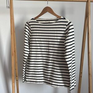 MUJI heavyweight boatneck stripe shirt
